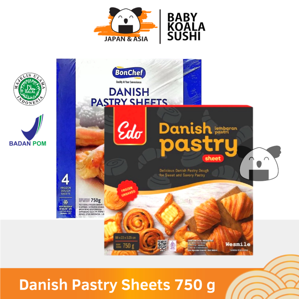 

DANISH PASTRY Sheet EDO & BONCHEF 750 g Halal | Cromboloni Croffle Croissant
