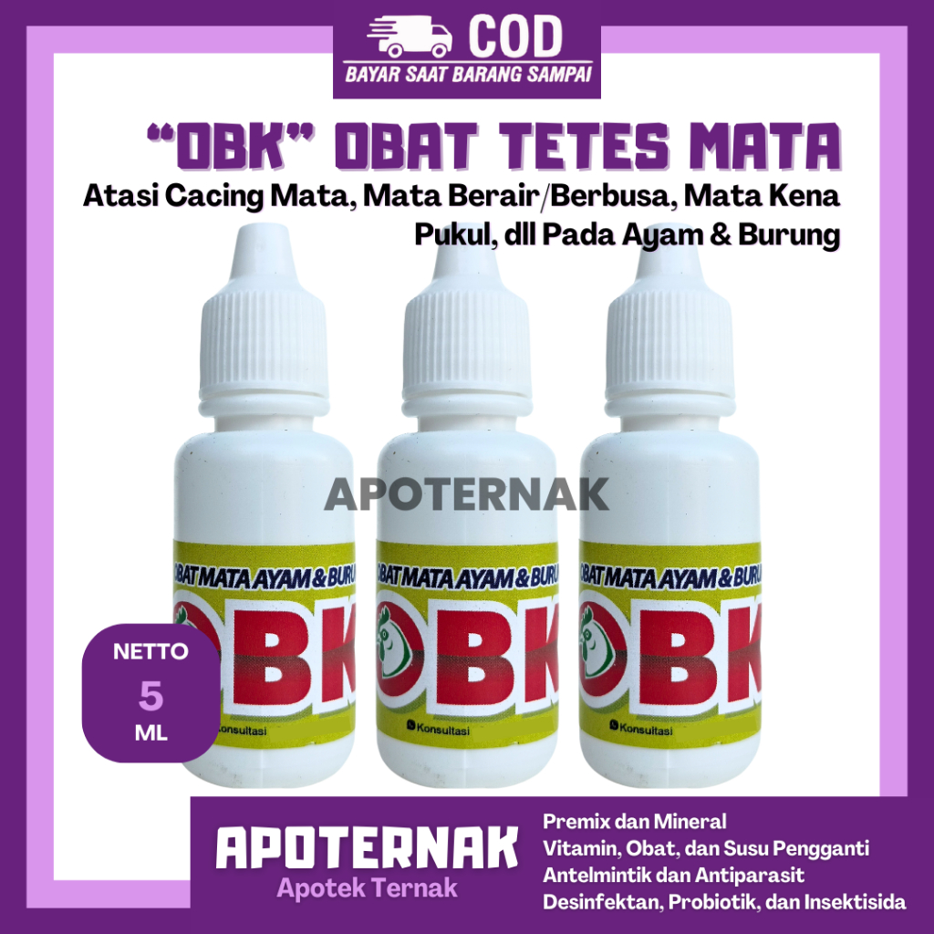 OBK Tetes Mata Hewan - OBK Obat Tetes Mata Hewan - OBK Tetes Mata Ayam
