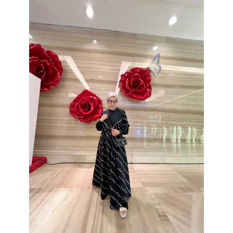 Aleena Dress Korina/dress terbaru printing/dress casual