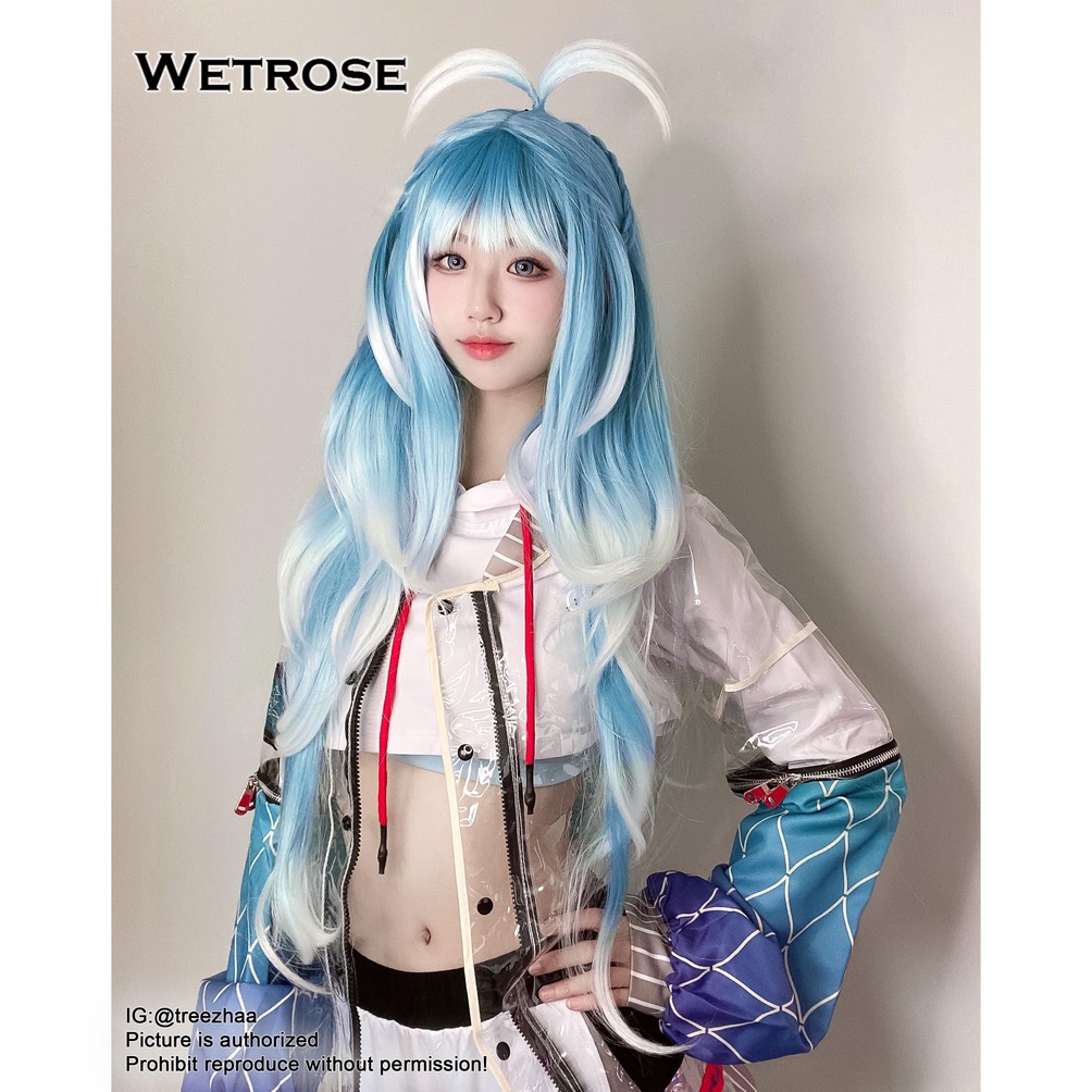 WetroseReady Stock Hololive Vtuber Kobo Kanaeru Rain Shaman Cosplay Costume Cos Clothes Baju Set Wan