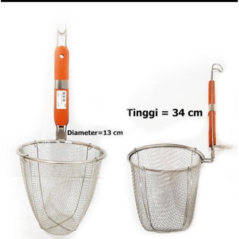 saringan mie Gagang Panjang /SARINGAN MIE AYAM gagang kayu PREMIUM / SEROK MIE AYAM BAKMIE RAMEN PAS