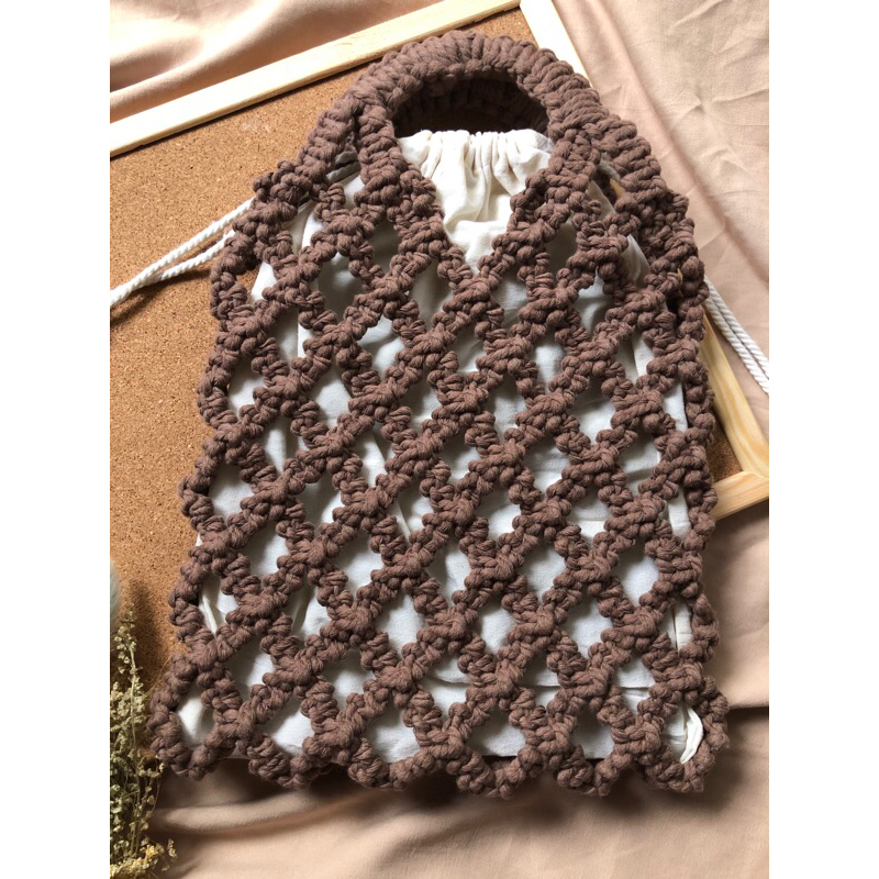 MACRAME NET BAG / Macrame totebag / totebag