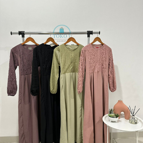 DRESS KONDANGAN | GAMIS WANITA MODEL BROKAT | GAMIS MUSLIM MURAH | GAMIS PENGAJIAN