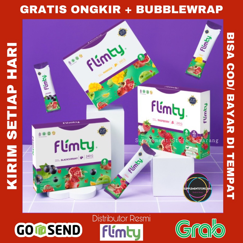 

(Bisa Gosend) FLIMTY FIBER 1 Box 16 Sachet Diet Detox BPOM HALAL ORIGINAL