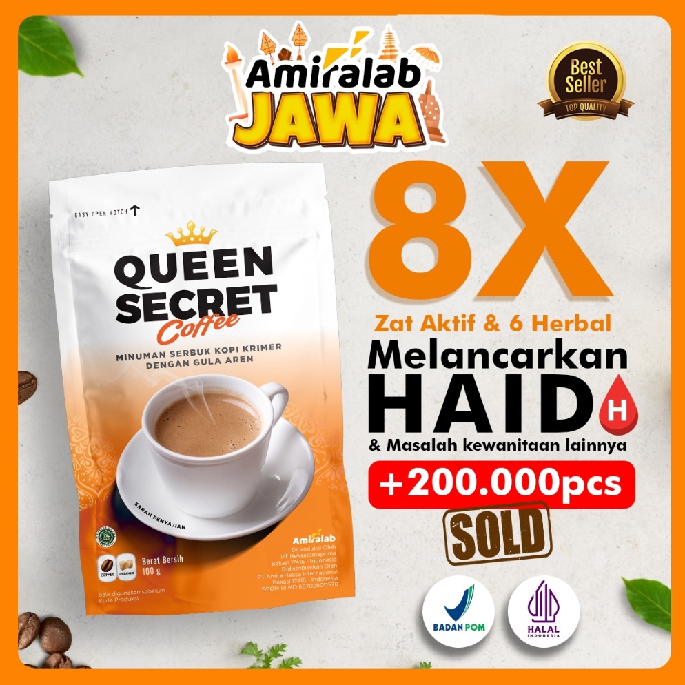 

KODE IKL992 Amiralab Queen Secret Coffee Minuman Kopi Lancar Haidd Menstruasi Telat Terlambat Siklus Bulan Jamu Ramuan Alami Ampuh Manjur Aman Untuk Busui KB Kesehatan Wanita 1gr