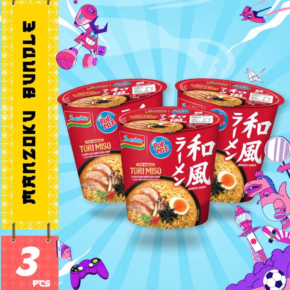 

TIPE PSX245 Pop Mie Tori Miso Ramen 3 Pcs