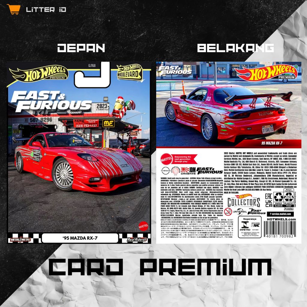 Custom Card Hotwheels Premium Mazda RX-7