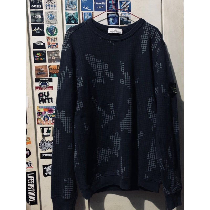 stone island grid camo