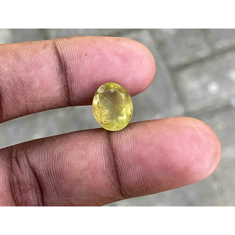 Natural Heliodor Beryl Batu helidor beryl zamrud kuning yellow beryl heliodor dim 12.5x10x7 CT 5
