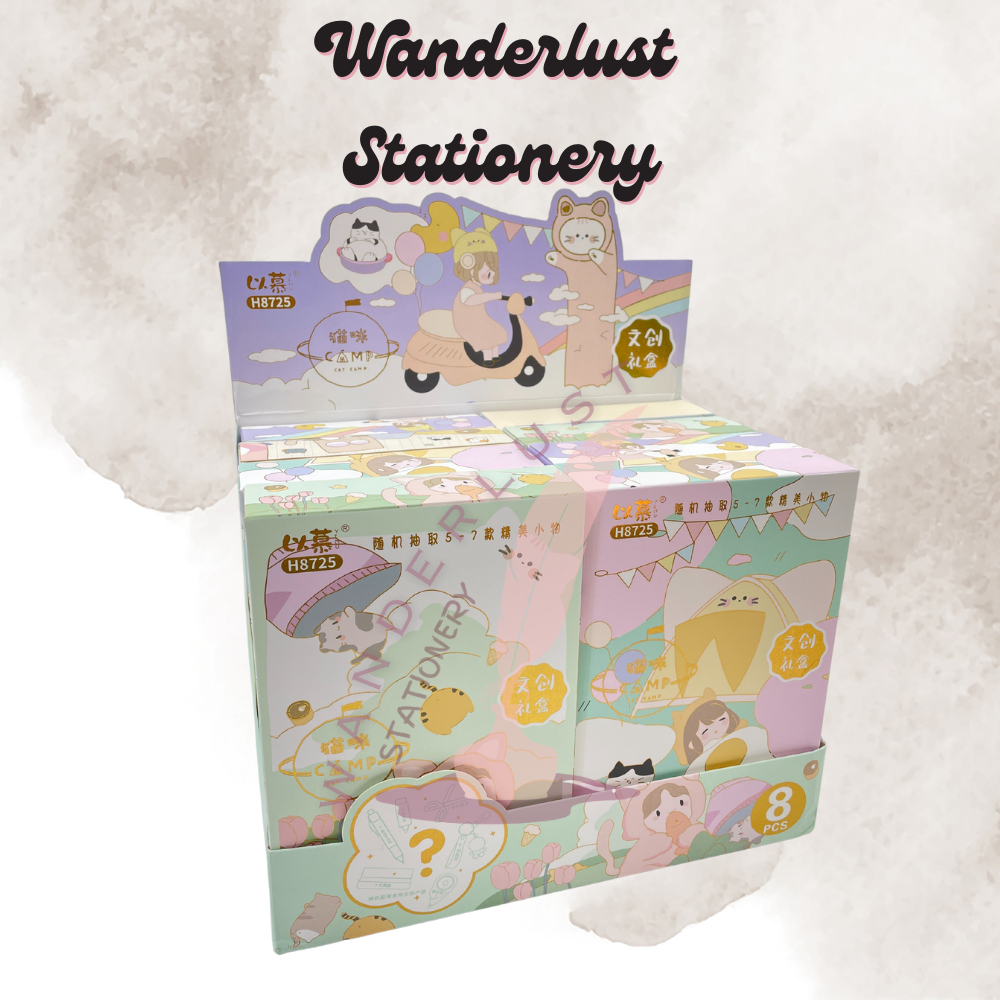 

Kucing Blind Box Kuromi Sanrio Paket Pulpen Stiker Note book Glitter Lem Kuromi Spesial Edition