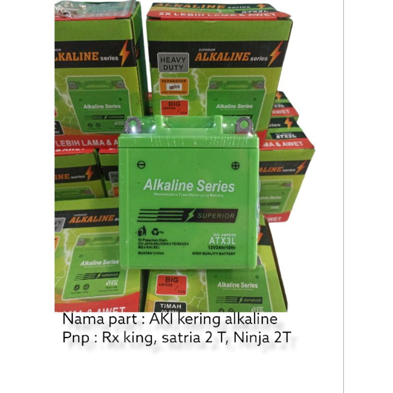 ACCU AKI KERING RX KING RX KING NINJA R SATRIA RU RGR 2 SISTEM 12v  ALKALINE JAPAN TECHNOLOGI