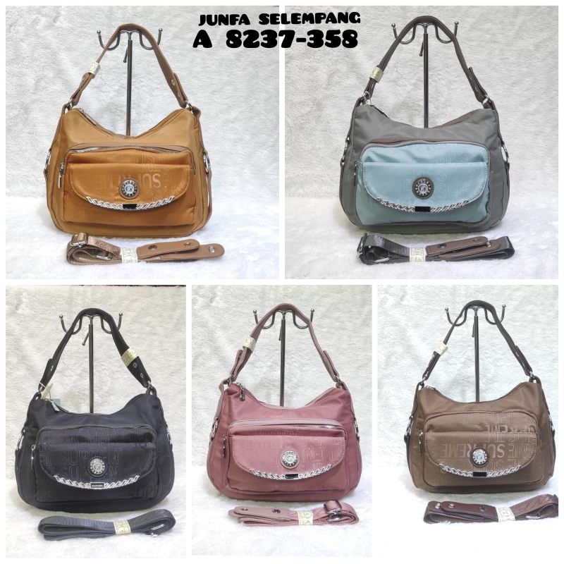 TAS  SELEMPANG JUNFA 8237-358 BAHAN PARASUT TALI PANJANG / PENDEK