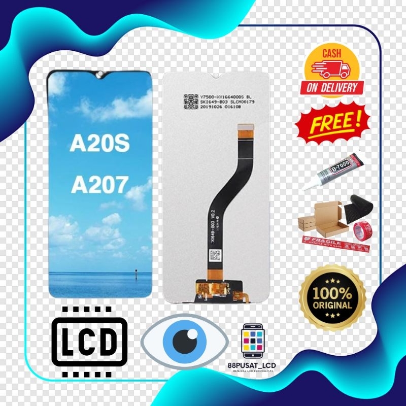 LCD FULLSET SAMSUNG A20S/A207 ORIGINAL TOUCHSCREEN LCD