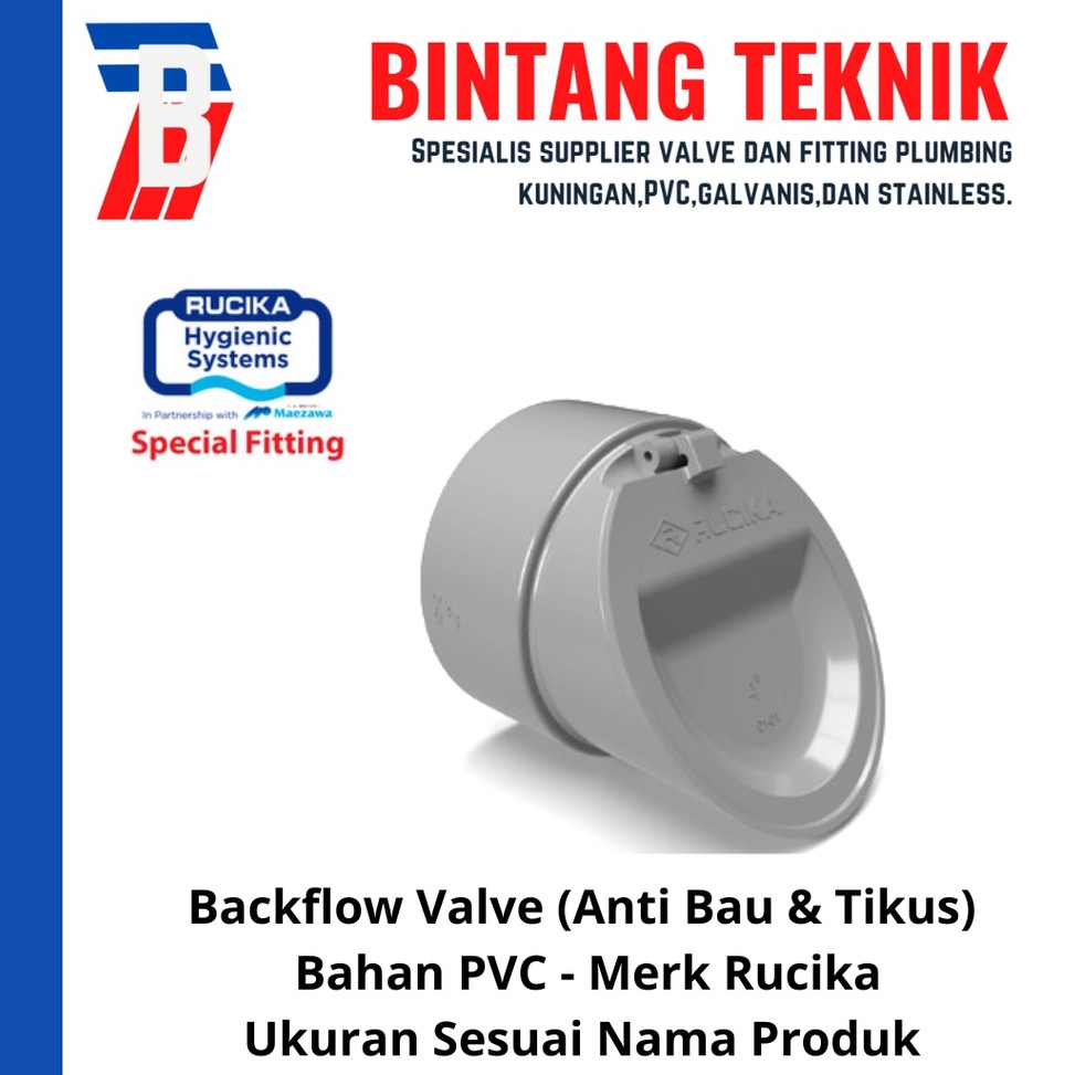 New Deal2t7Sh Backflow Valve 3 inch PVC Rucika