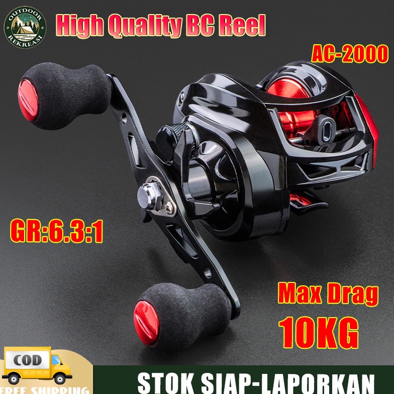 Ready Reel BC  Reel Murah  HANDLE KIRI Baitcasting Reel  Penggulung Senar Pancing Tangan Kanan  Kiri