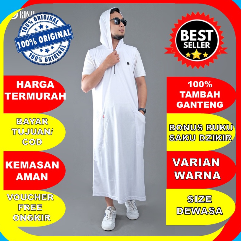 Terlaris ROMPI JUBAH SHOLAT ROJULAT ROSAL HOODIE POLOS MURAH  BAJU SHOLAT PRIA MODEL BAJU KOKO ORIGI
