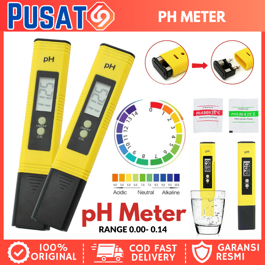 Alat Ukur PH Meter PH Digital Tester PH Ukur Alat Pengukur Keasaman Cairan Air