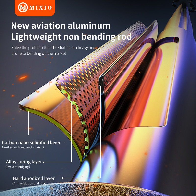 MIXIO A100 Auto Face Tracking Tripod 1.5M Gimbal Handphone Stabilizer 360° With Dual Lampu Led-7