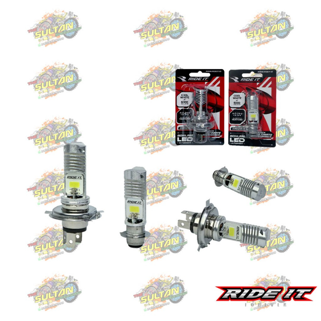 BOHLAM LAMPU DEPAN LED ULTIMATE BRIGHT K1 BEBEK MATIC H4 VIXION RIDE IT