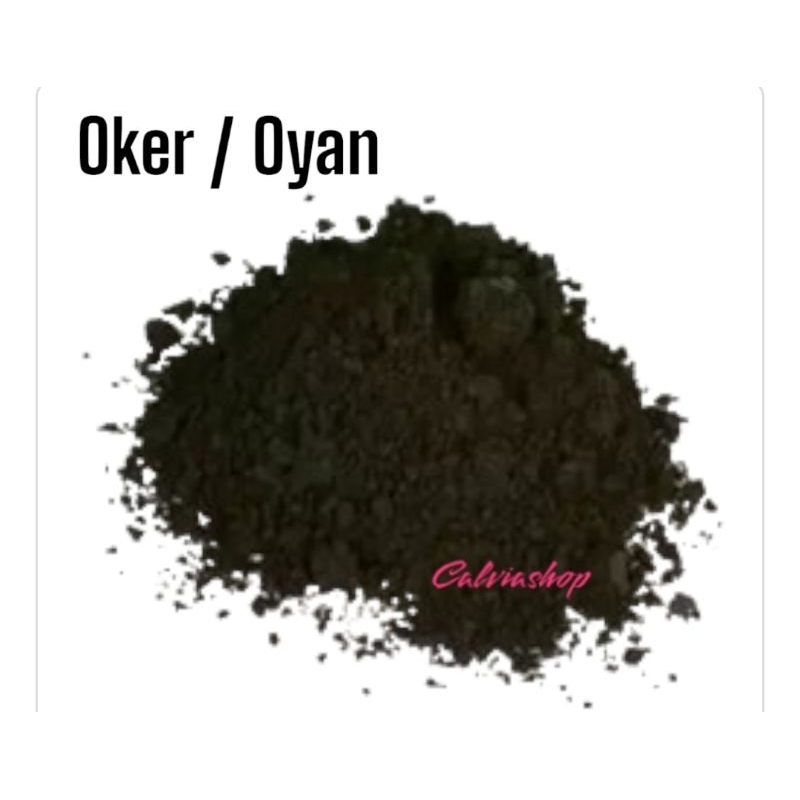 oker / oyan / iron oxide warna hitam mebel furniture 1 kg