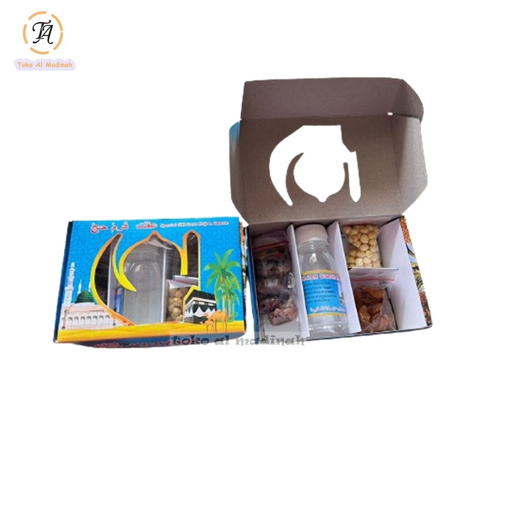 

Paketan Oleh oleh Haji dan umroh / Souvenir haji / air zamzam / Kacang / Kurma / kismis