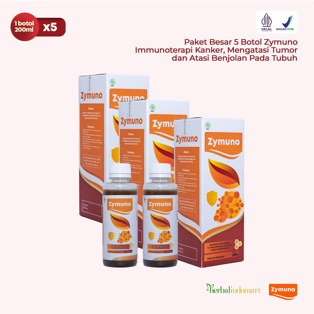 

Paket Bebas Kanker 5 Botol Zymuno - Vitamin Herbal Cegah kanker Tingkatkan Daya Tahan Tubuh Imun Jaga Kesehatan Tubuh Cegah Flu Demam Batuk Masalah Pencernaan Bantu Percepat Penyembuhan Penyakit Booster Imun