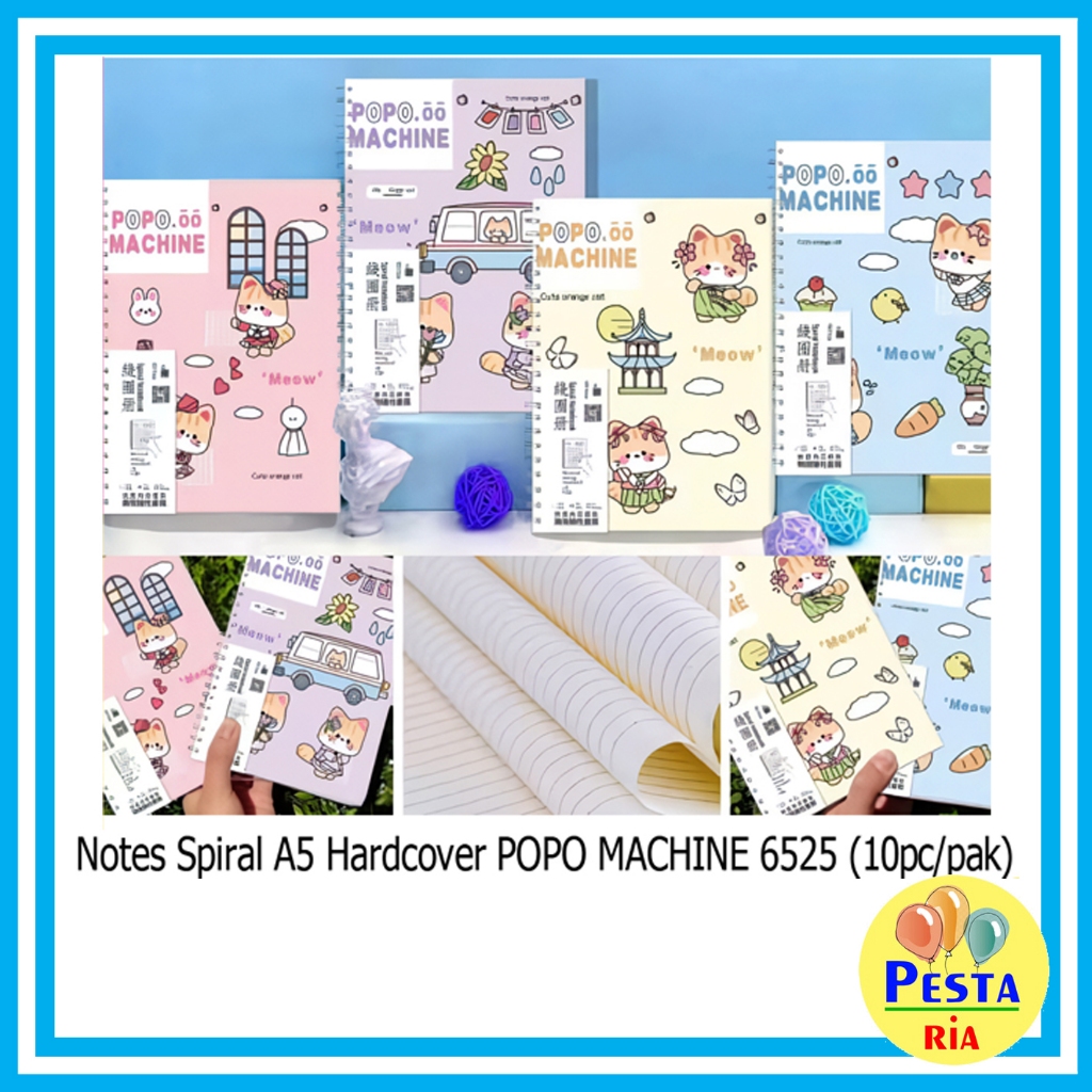 

Murah!! (1Pcs) Notebook Spiral Uk A5, notes spiral, notebook spiral, buku catatan, buku diary