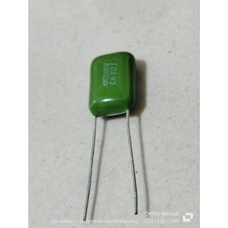 10pcs kapasitor Milar ukuran 1n2j 2000v