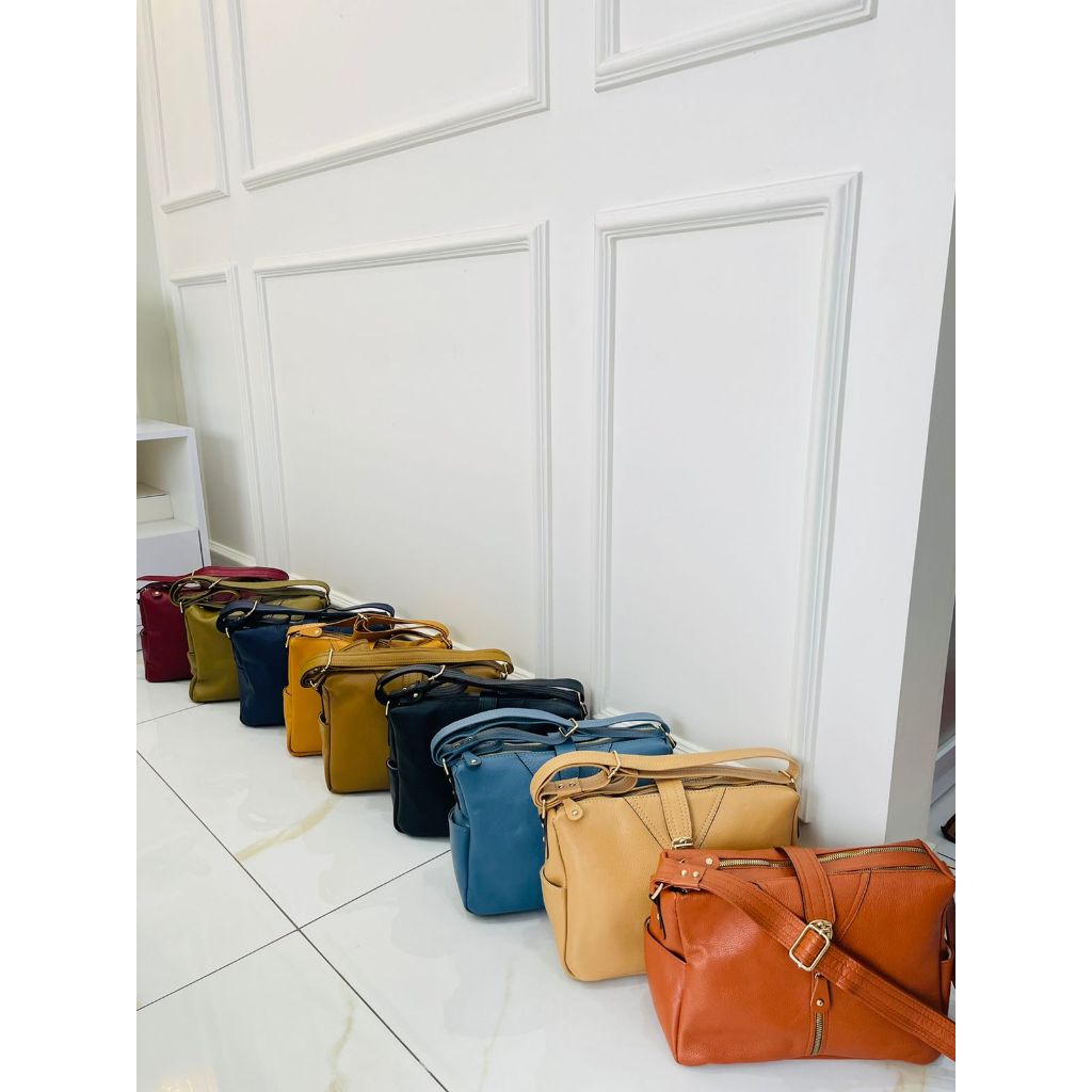 TAS KULIT WANITA SLEMPANG MODEL D CETET - TOKO SYAGITA KULIT ASLI GARUT