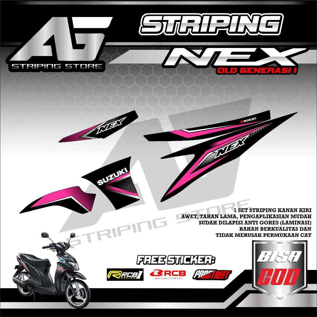 SRIPING NEX GEN 1 VARIASI RACING - STICKER NEX GEN 1