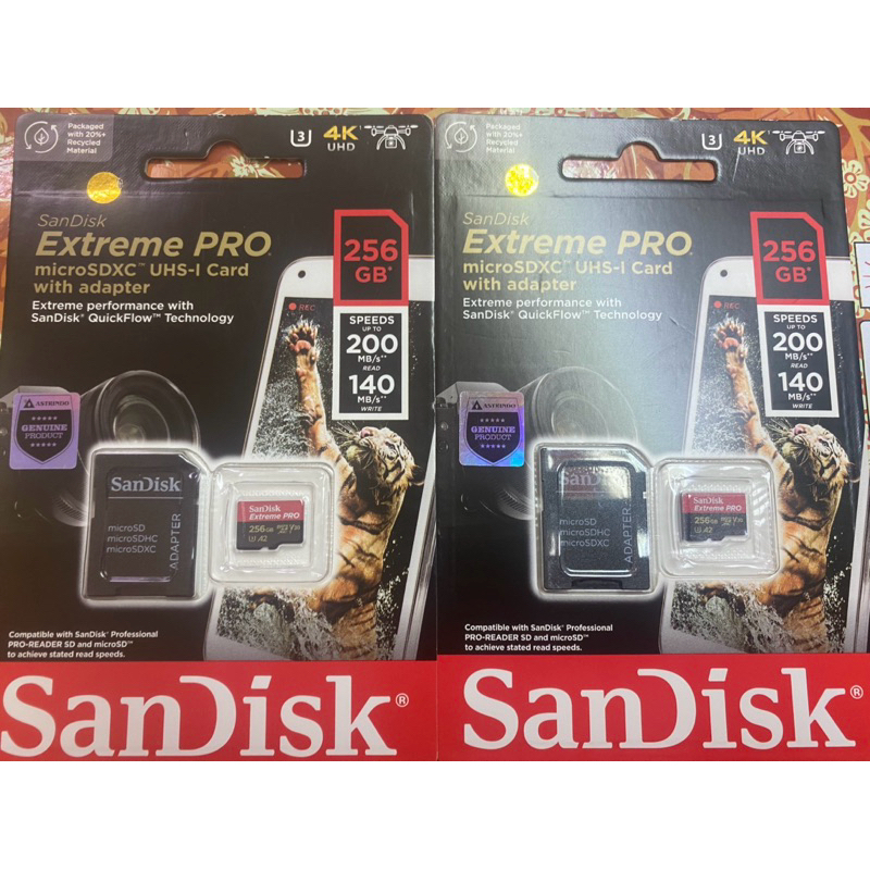 Micro SD HC - SDXC - Sandisk Extreme PRO 256GB (A2) 170MB/s Original
