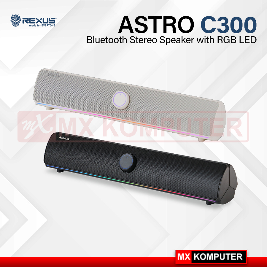 Speaker Soundbar Bluetooth RGB LED Rexus Astro C300