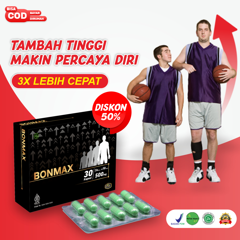 Bonmax Peninggi Badan Isi 30 Kapsul original