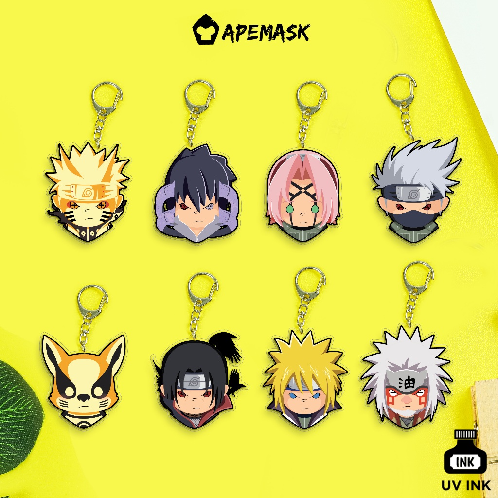 Gantungan Kunci - Keychain Naruto Kurama Kyubi Minato Itachi Kakashi Jiraiya