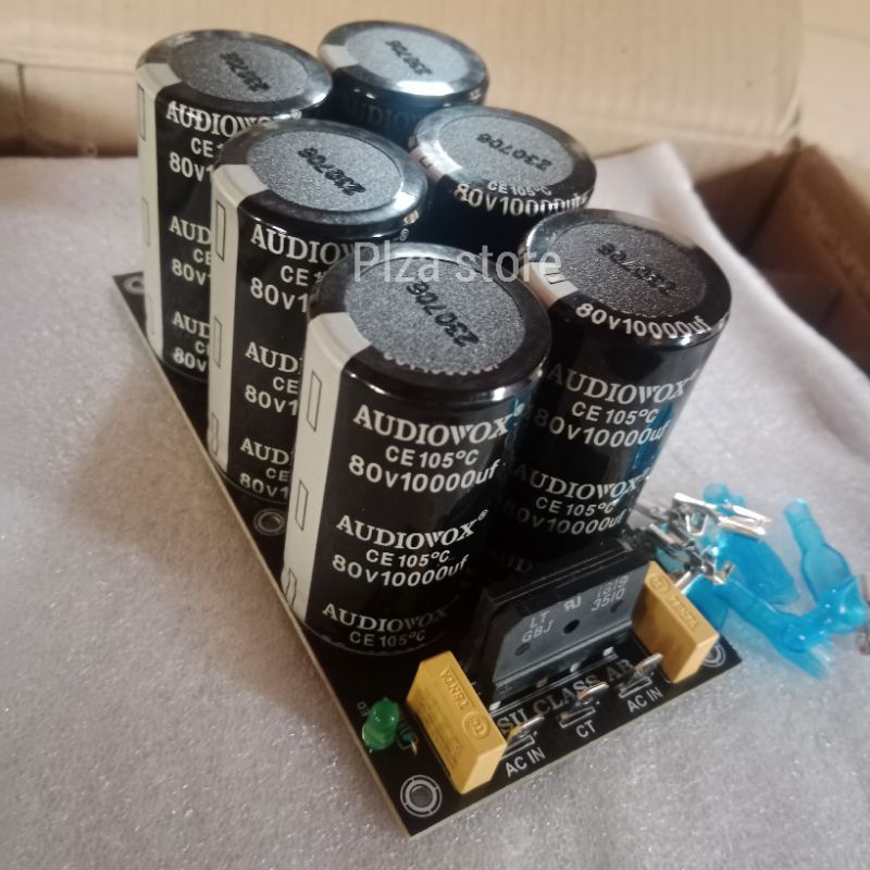Kit PSU 6 elco 80V 10000uf audiovox hitam original isi full PSU class AB isi 6 elko 80volt 10000uf b