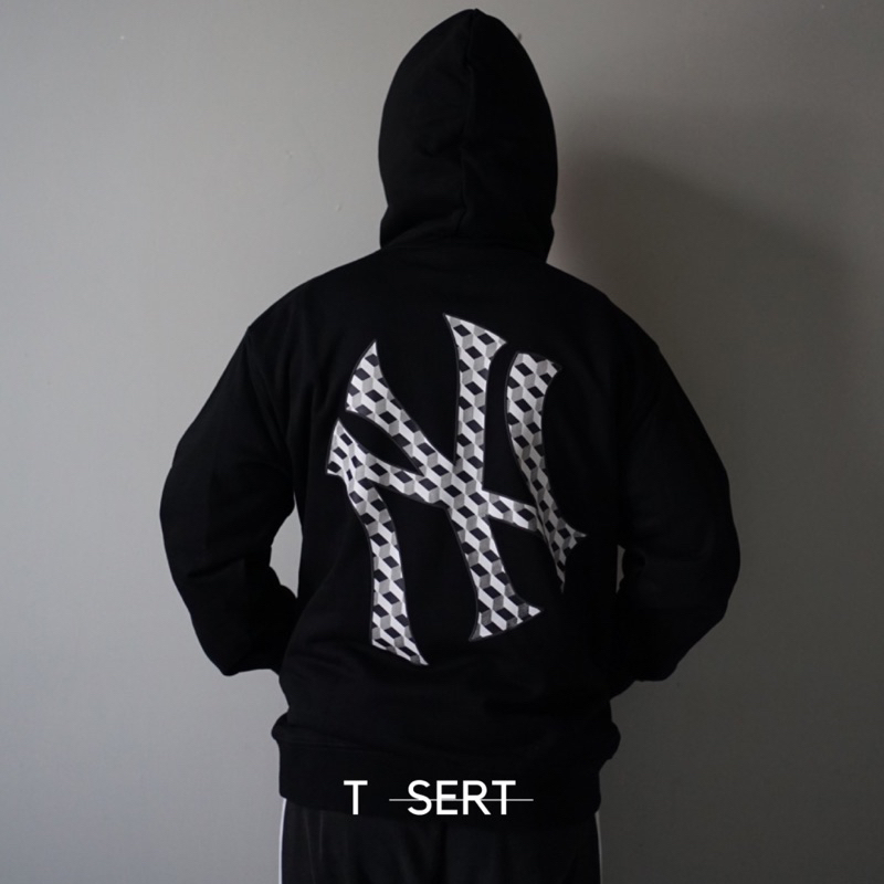 MLB NY Yankees Big Logo Back Hoodie Black Original ( 100% Authentic )