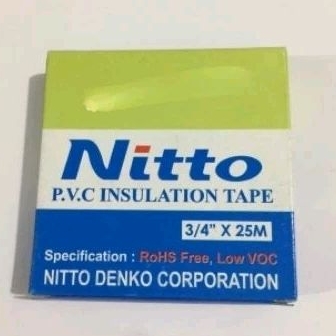 ISOLASI LISTRIK NITTO HITAM 3/4"x25m