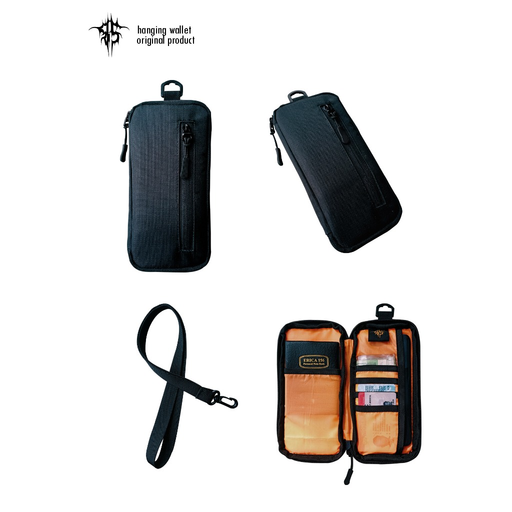 TAS GANTUNG HP hitam pria wanita