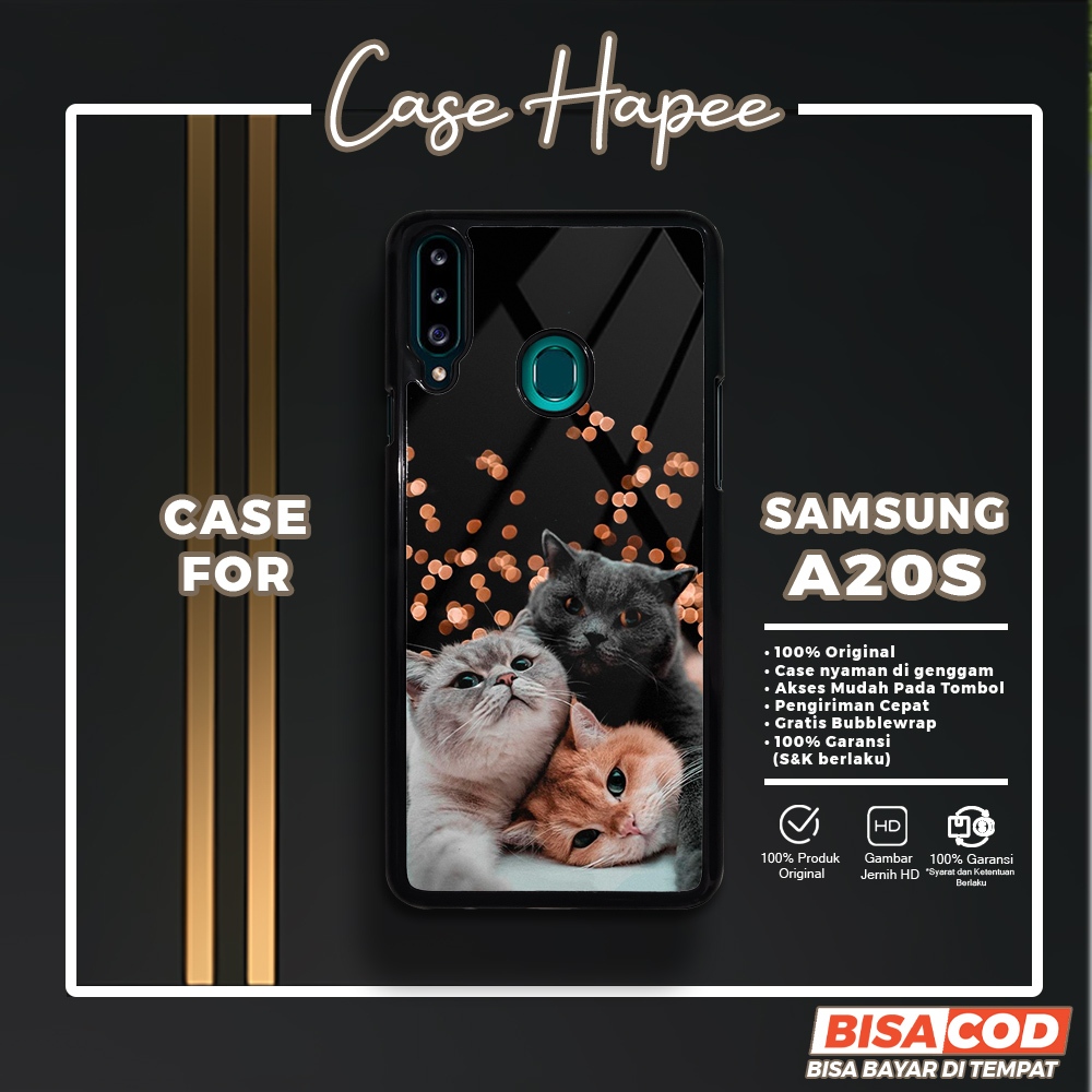 Case Samsung A20S Casing Samsung A20S [MEOW] Casehapee Case Glossy Case Aesthetic Custom Case Premiu
