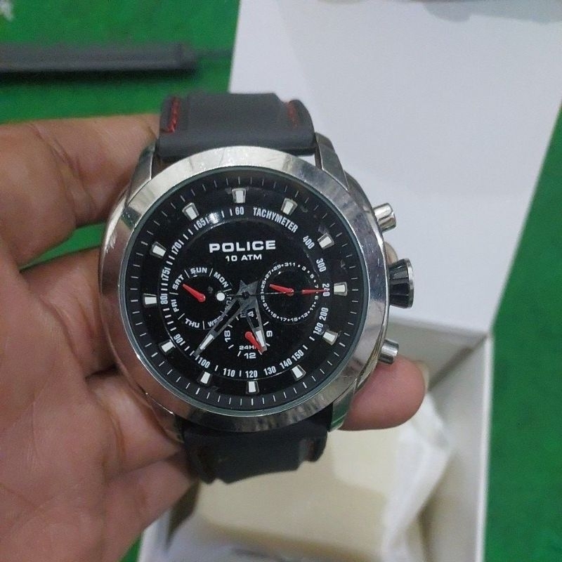 Jam tangan Original Chronograph Police preloved second bekas