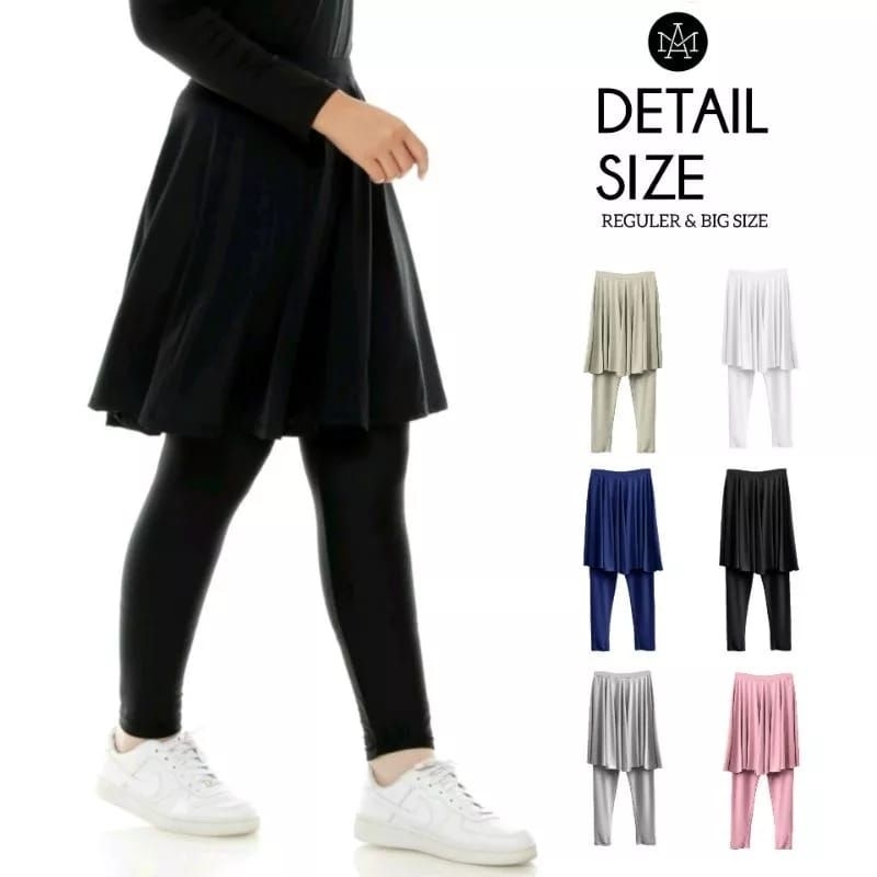 Legging Rok Olahraga Wanita Leging Payung Skirt Senam Running Gym Cewek