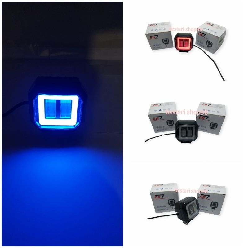 lampu tembak sorot cwl 2 4D mata lensa model kotak 20watt AE universal 12-80volt motor mobil