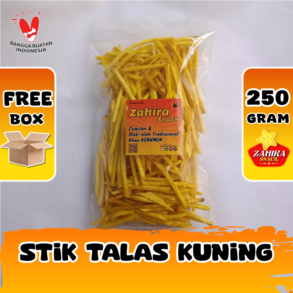 

Stik Talas Kuning Keripik Ubi Talas Gurih Original 250 Gram