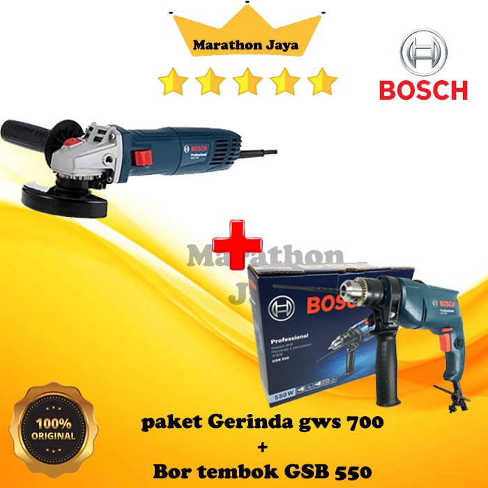 PAKET bosch gerinda gws 700 bor gsb 600 impact