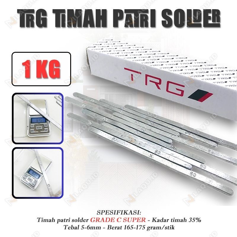 Timah batangan 1kg alat patri timah las solder radiator kualitas grade c no 3