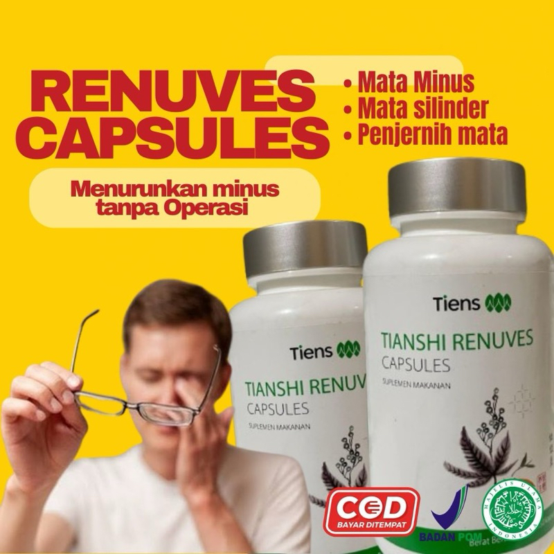 RENUVES CAPSULE (TRC) Nutrisi Vitamin Mata Minus Asli/ Obat Mata Minus/ Renuves