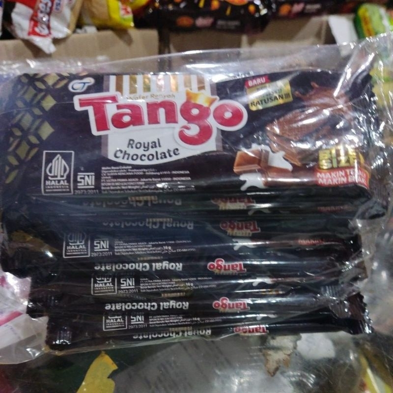 

Tango wafer coklat 16g per pak isi 10 pcs