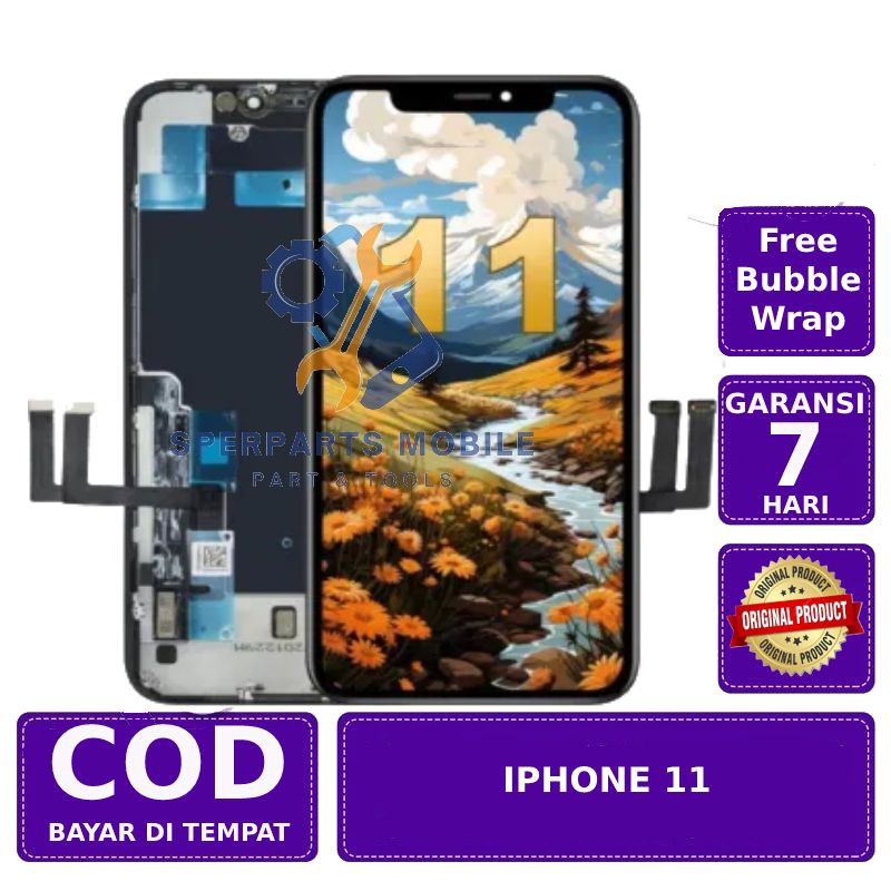 LCD TOUCHSCREEN IPHONE 11 ORIGINAL 100% GARANSI FREE DUS+BUBLE