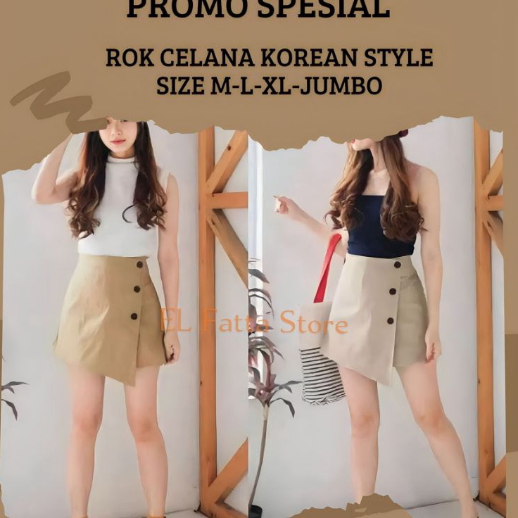 Terkini Grosir TrxD8p3O Rok Celana Mini SkirtKorean Style Size M L XL Sampai XXL Max BB 75 Kg