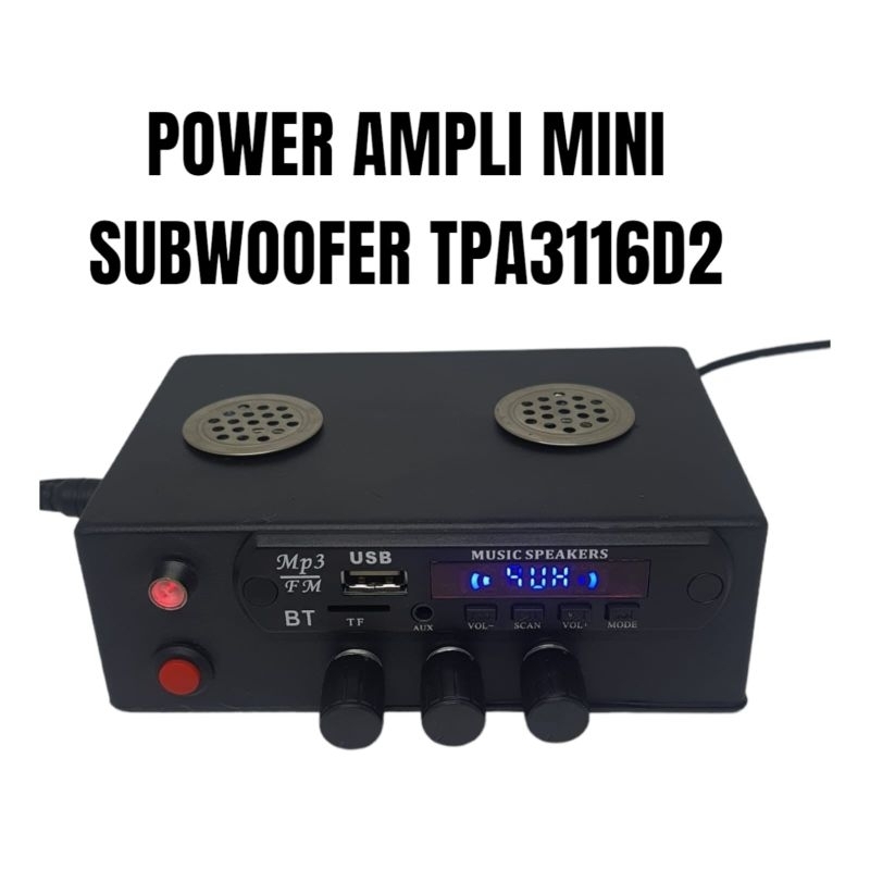 AEBRAND POWER AMPLIFIER TPA3116D2 SUBWOOFER - AMPLI MINI MP3 PLAYER BLUETOOTH 12V SUBWOOFER- TONE CONTROL POWER AMPLIFIER / KIT AMPLIFIER / AMPLIFIER TDA 3116 2X50W